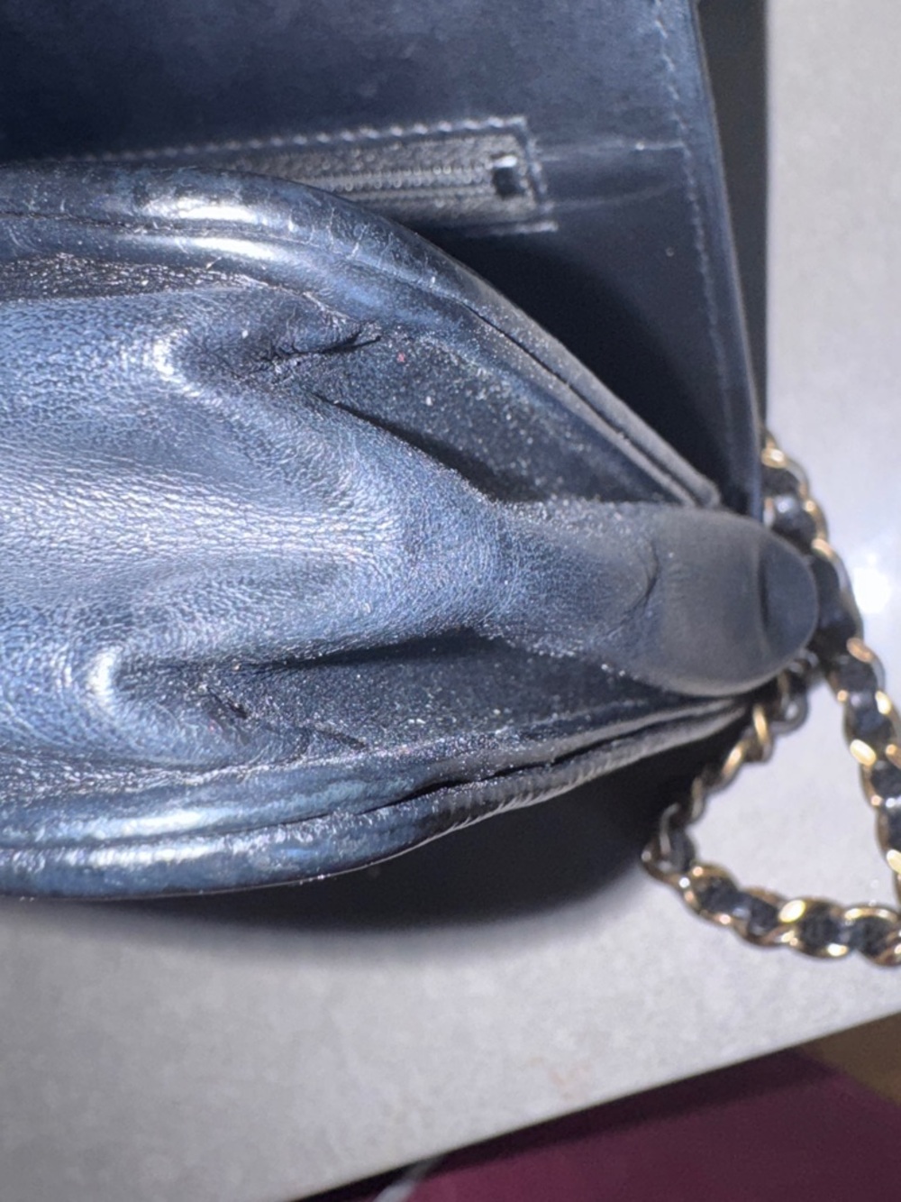 CHANEL Black Quilted Leather CC Logo Chain Crossbody - Picture 9 of 11